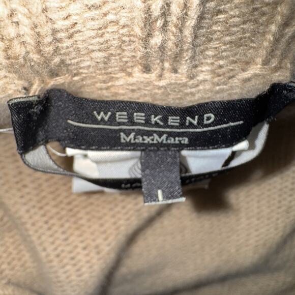 Weekend Max Mara Virgin Wool Cable Knit Zip Cardigan Size L - Picture 12 of 13